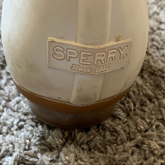 Cream Colored Sperry Boots - Picture 4 of 4